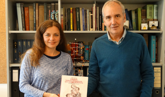 Bombara y Kornblihtt, los autores del libro. Foto: CONICET Fotografía