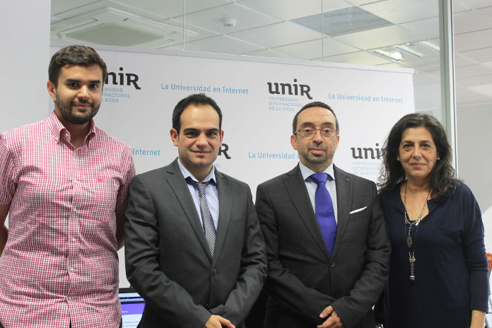 Equipo del Congreso u2016 en Madrid. De izquierda a derecha: Miguel Ortega, Carlos Fernández-Alameda, Daniel Burgos y Donna del Hierro.