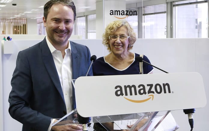 François Nuyts y Manuela Carmena inauguran el nuevo Tech Hub de Amazon en Madrid