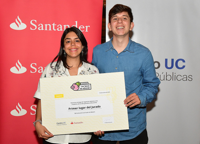 Ganadores del concurso de innovación financiera ‘Las lucas se educan’