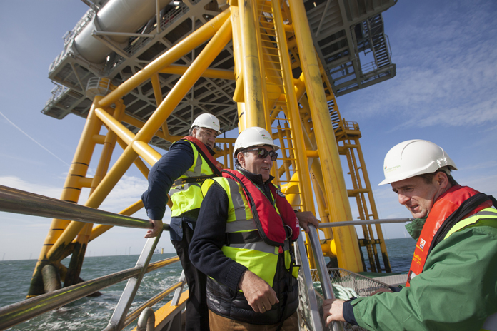 El presidente de Iberdrola, Ignacio Galán, visita un parque marino de Reino Unido