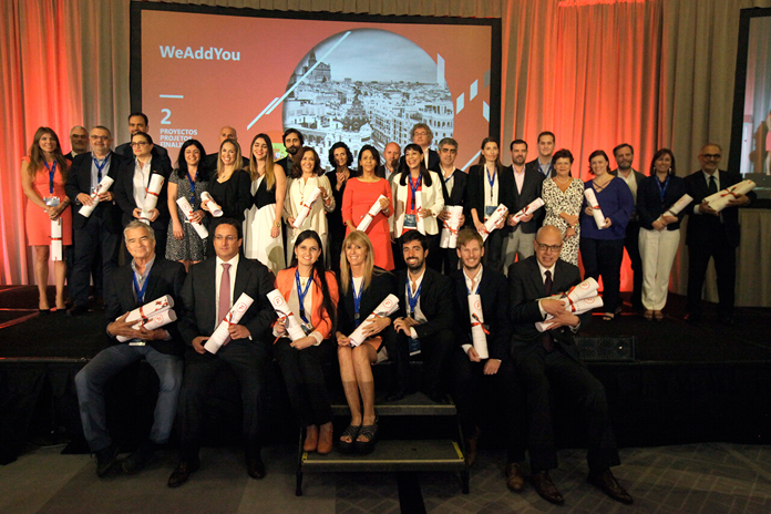 Foto de famila de la I edición de los Premios Fundacom