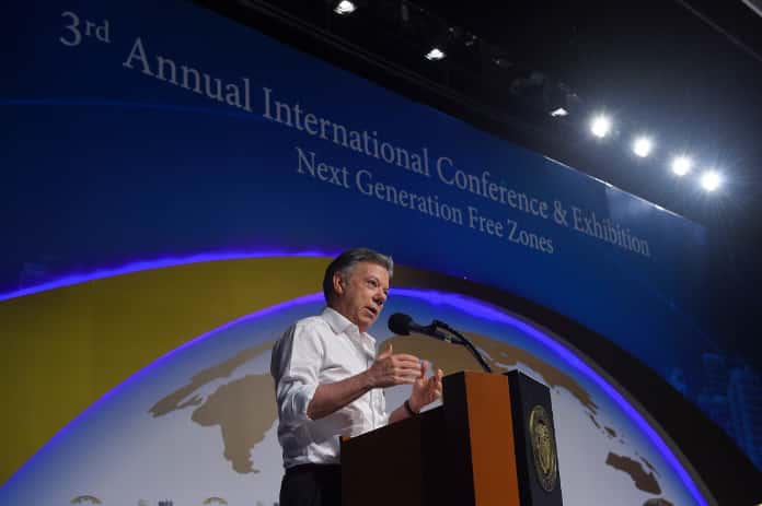 El presidente de Colombia en el Congreso Internacional de Zonas Francas
