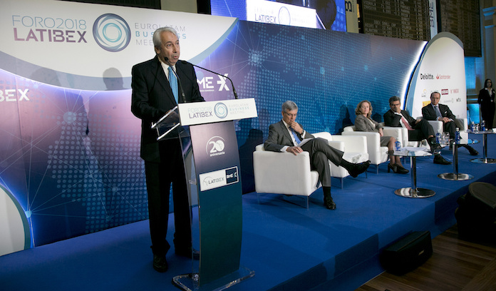 Antonio Zoido, presidente de BME, en la inauguración del Foro Latibex.
