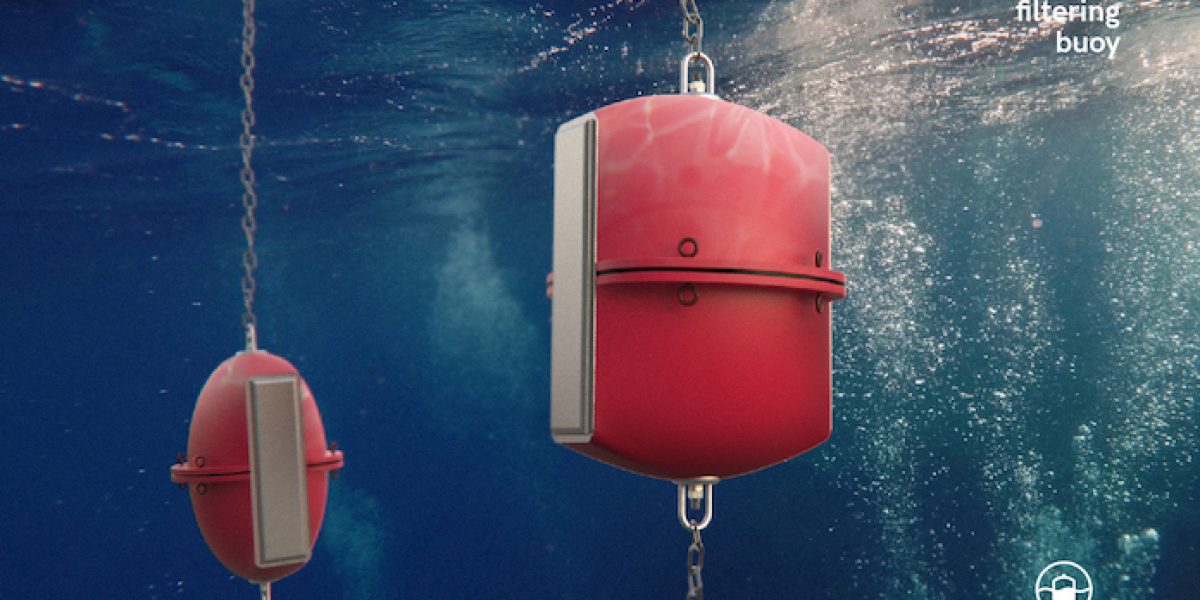 YUNA es una boya que filtra el agua del mar para eliminar microplásticos.